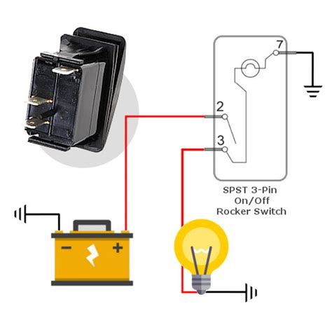 spst lighted rocker switch wiring diagram 